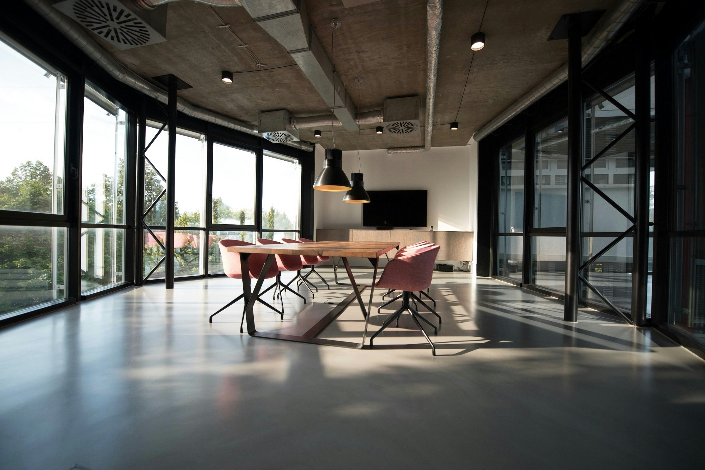 Complete office interior fit-out with workstations and furniture