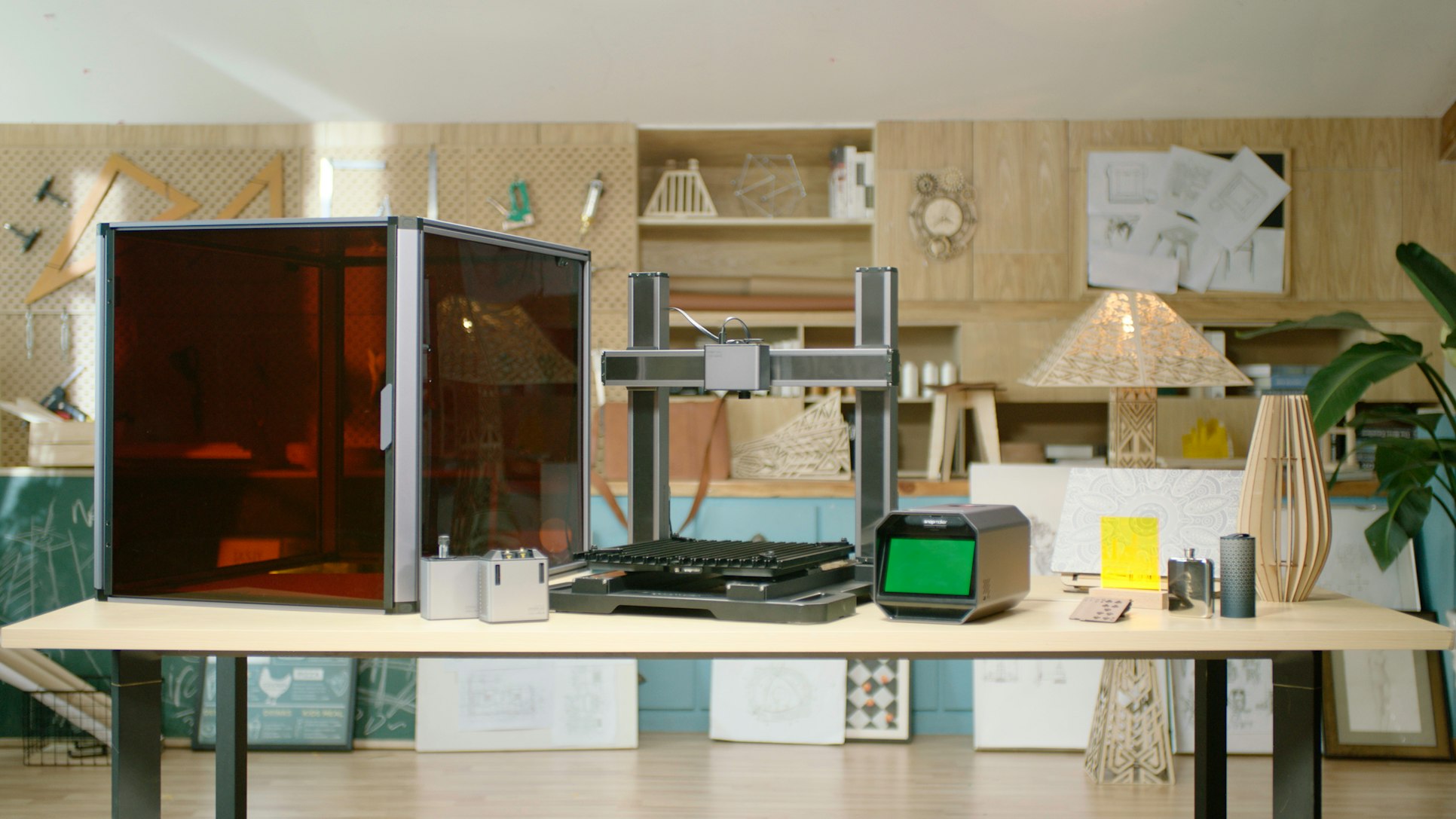 Custom cabinetry and integrated appliances in office kitchen