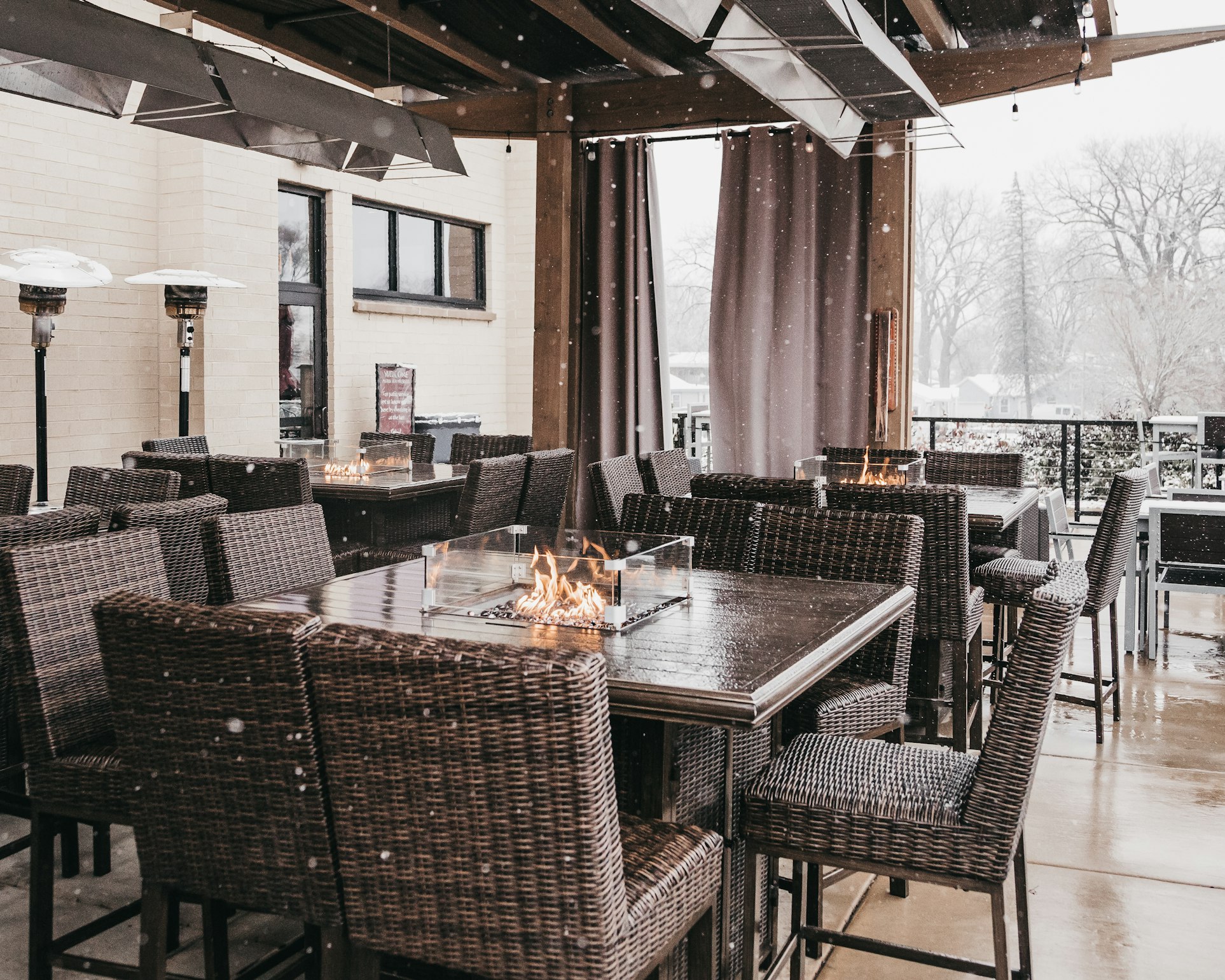 Custom booth seating in a modern restaurant