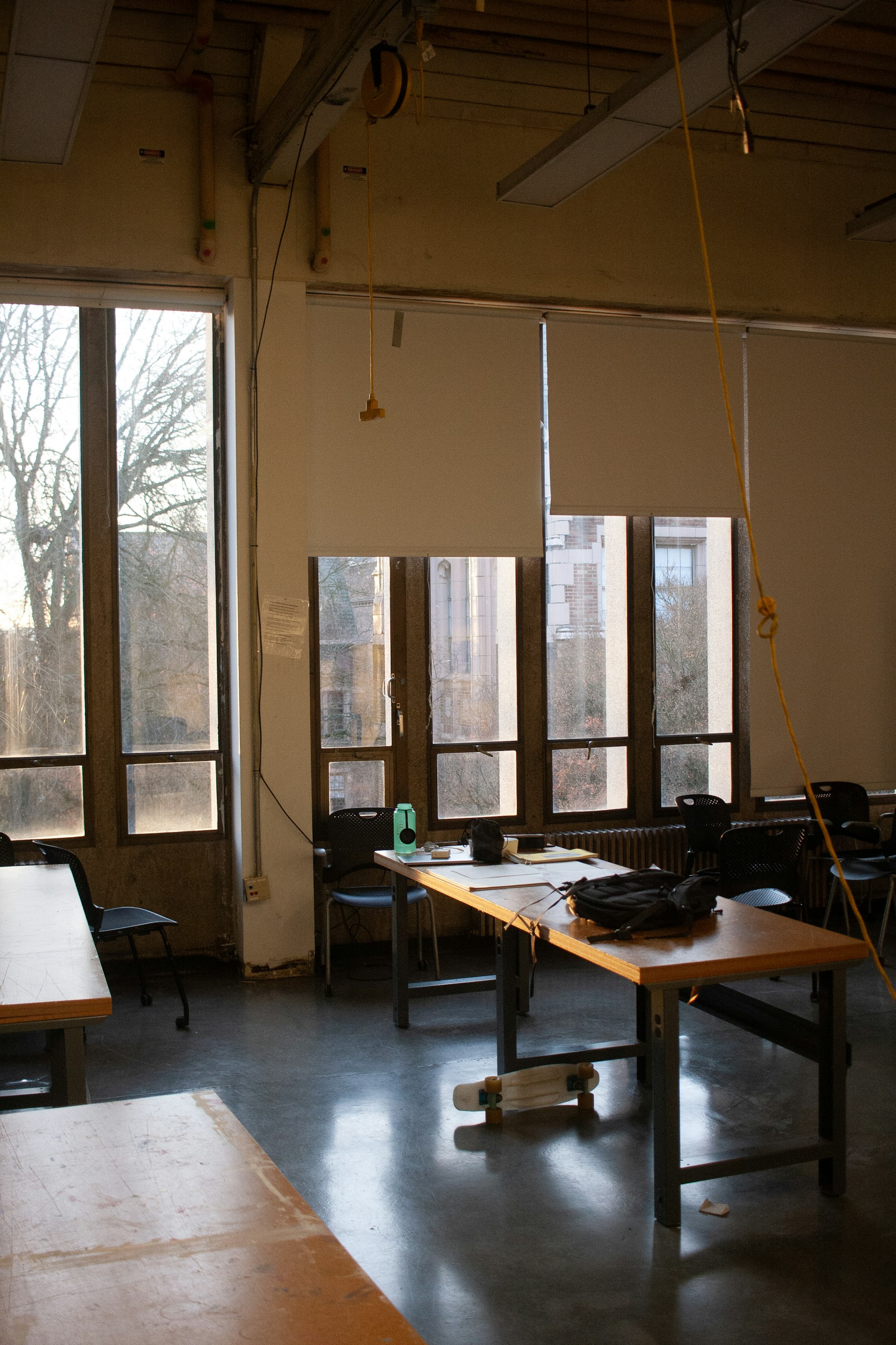 Modern functional workspace with computers